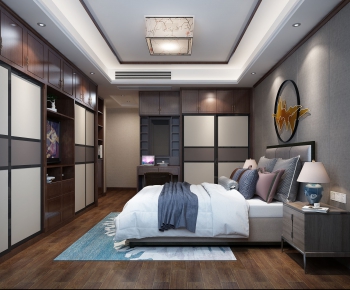 New Chinese Style Bedroom-ID:198640557