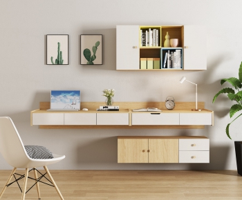 Nordic Style Computer Desk And Chair-ID:343197352