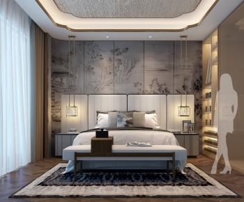 New Chinese Style Bedroom-ID:492511553