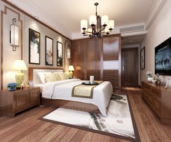 New Chinese Style Bedroom-ID:420321828