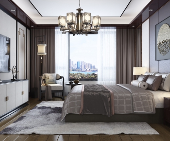 New Chinese Style Bedroom-ID:533979459