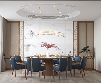 New Chinese Style Dining Room-ID:763610438