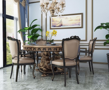 European Style Dining Table And Chairs-ID:727067673
