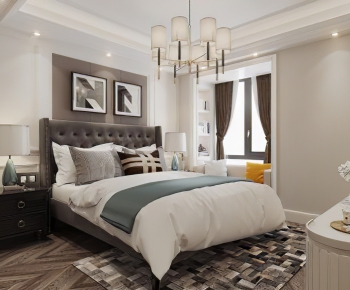 Simple European Style Bedroom-ID:855406463