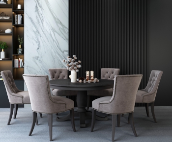 American Style Dining Table And Chairs-ID:724485543