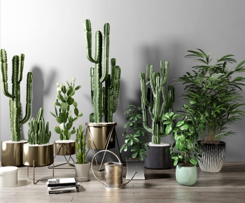 Modern Potted Green Plant-ID:252583112