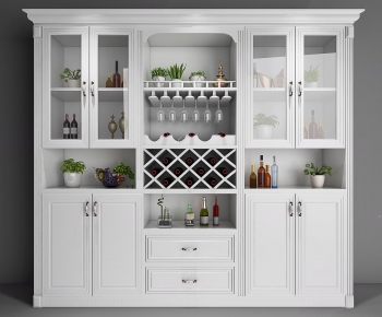 Simple European Style Wine Cabinet-ID:532977282
