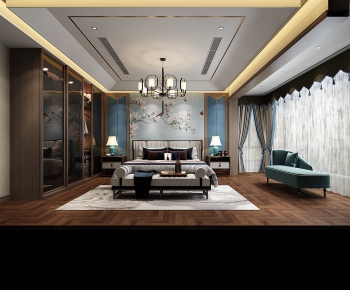 New Chinese Style Bedroom-ID:886333496
