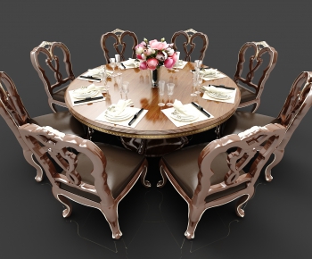European Style Dining Table And Chairs-ID:786749512