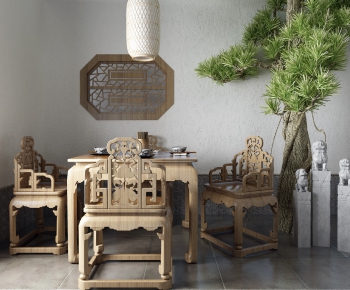 New Chinese Style Dining Table And Chairs-ID:994992999