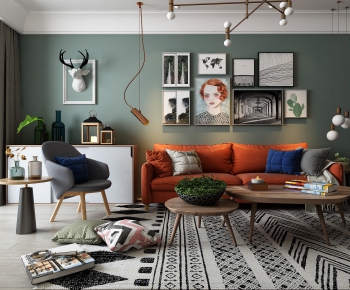 Nordic Style A Living Room-ID:287169844