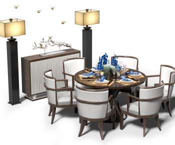 New Chinese Style Dining Table And Chairs-ID:179277261