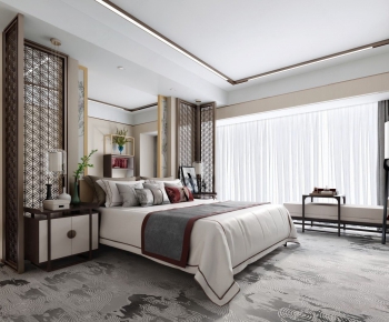 New Chinese Style Bedroom-ID:101528567