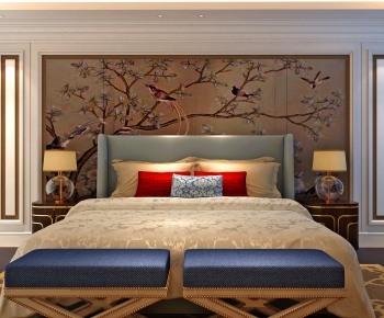 New Chinese Style Bedroom-ID:229070525
