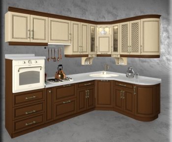 European Style Kitchen Cabinet-ID:371591192