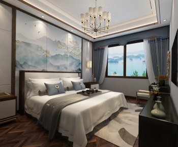 New Chinese Style Bedroom-ID:268211741