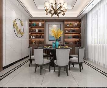 New Chinese Style Dining Room-ID:836825578