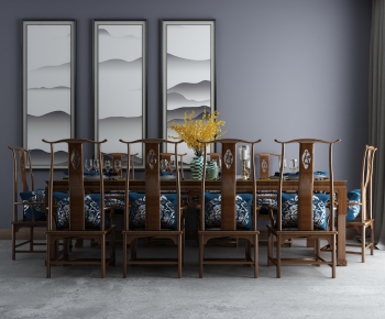 New Chinese Style Dining Table And Chairs-ID:761246268