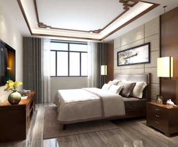 New Chinese Style Bedroom-ID:867254423