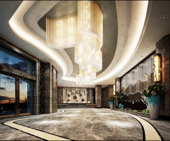 New Chinese Style Lobby Hall-ID:731426334
