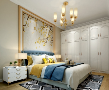 New Chinese Style Bedroom-ID:872394723