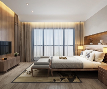 New Chinese Style Bedroom-ID:450419674