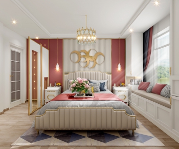 Simple European Style Bedroom-ID:551639832