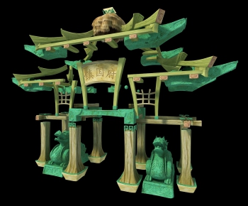 New Chinese Style Ancient Architectural Buildings-ID:544693144