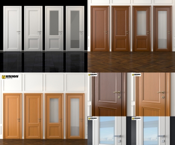 Simple European Style Solid Wood Door-ID:717058378