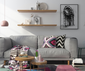 Nordic Style Corner Sofa-ID:436618951