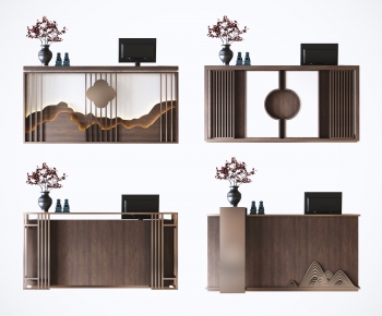 New Chinese Style Reception Desk-ID:359233619