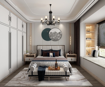 New Chinese Style Bedroom-ID:799246138