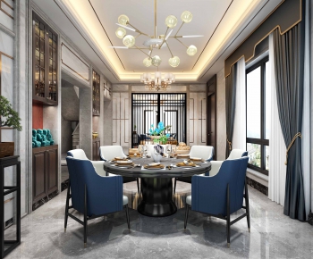 New Chinese Style Dining Room-ID:111554695