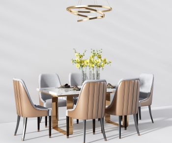 Modern Dining Table And Chairs-ID:614825966