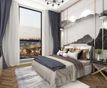 New Chinese Style Bedroom-ID:730136845