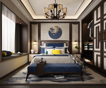 New Chinese Style Bedroom-ID:339268893