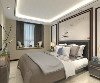 New Chinese Style Bedroom-ID:556244681