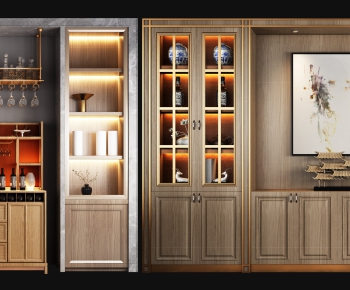 New Chinese Style Wine Cabinet-ID:566497191