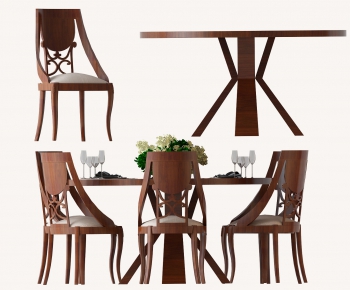Simple European Style Dining Table And Chairs-ID:406653223