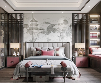 New Chinese Style Bedroom-ID:249183351