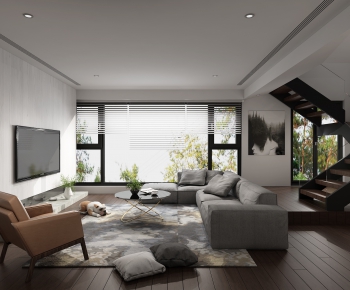 Modern A Living Room-ID:622317853