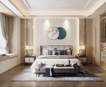 New Chinese Style Bedroom-ID:871304916