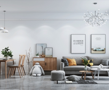 Nordic Style A Living Room-ID:972240168