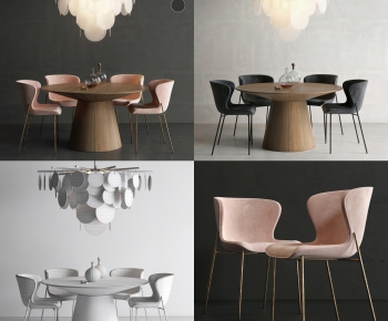 Nordic Style Dining Table And Chairs-ID:271351224