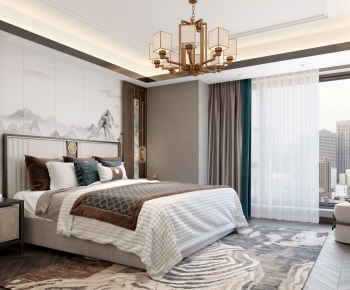 New Chinese Style Bedroom-ID:161324892