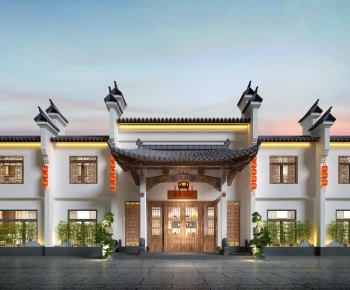 New Chinese Style Villa Appearance-ID:216089892