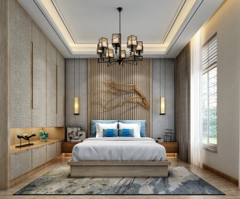 New Chinese Style Bedroom-ID:600068274