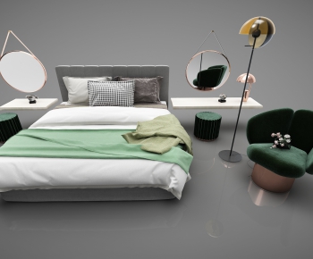 Modern Double Bed-ID:202643661