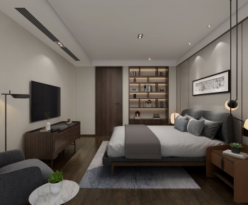 New Chinese Style Bedroom-ID:133685861
