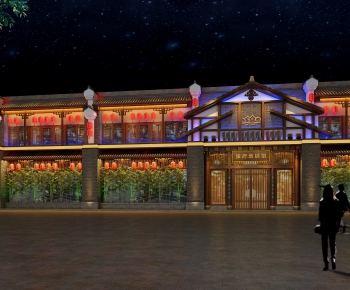 New Chinese Style Building Appearance-ID:400578268